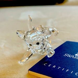 Swarovski Crystal Cat Kitten (no ball) and NWT
